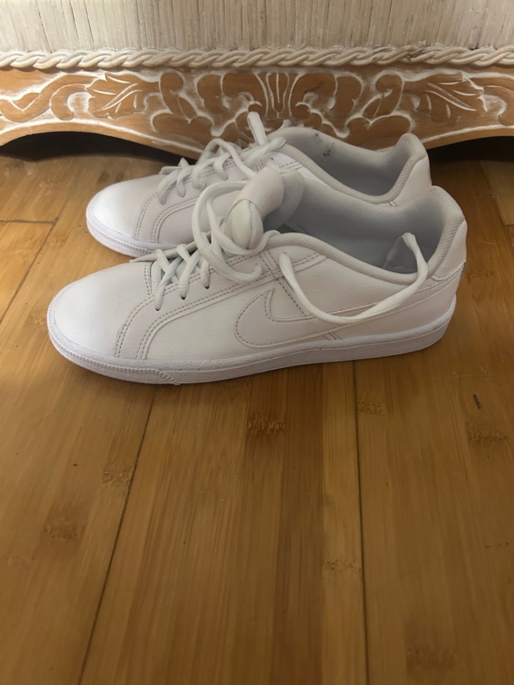 Nike White Low-Top Leather Sneakers